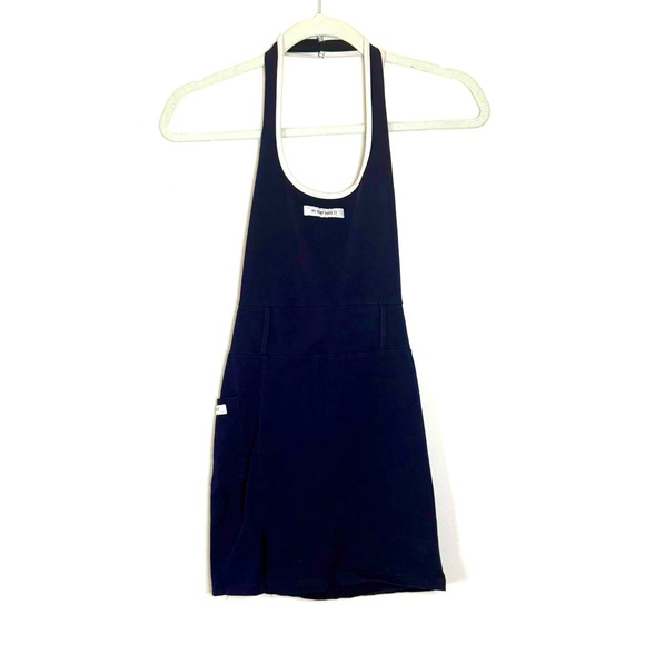 halter top dress with sleeves Awaken One-Shoulder Halter Mini Dress Sage main image 1